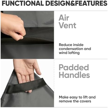 Loriano 2-Seater Patio Sofa Covers, 600D Oxford Fabric Heavy Duty, 100% - Image 5