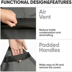 Loriano 2-Seater Patio Sofa Covers, 600D Oxford Fabric Heavy Duty, 100% - Image 5