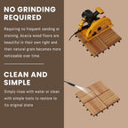 Acacia Wood Deck Tiles, Backyard & Poolside, Waterproof Outdoor Wood Flooring - Image 3