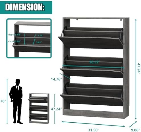Xixini Shoe Storage Cabinet for Entryway - Image 2