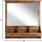 Kate and Laurel Stallard Decorative Rustic Wood Home Organizer - Image 5