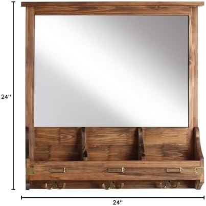 Kate and Laurel Stallard Decorative Rustic Wood Home Organizer - Image 5