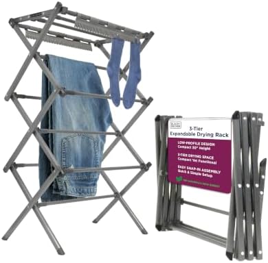 BLACK+DECKER Space Saving 3-Tier Expandable Clothes Drying Rack, Foldable by Unknown
