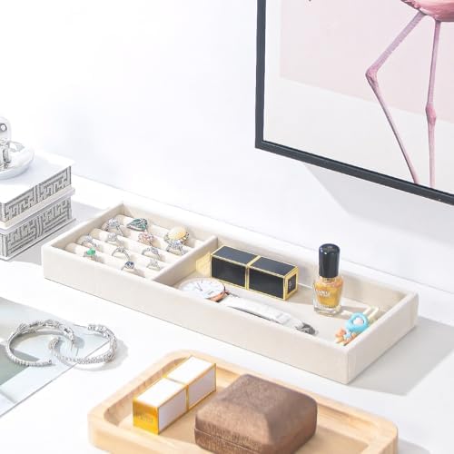 2Pcs Desk Drawer Storage Tray, Nightstand Organizer, Necklace Bracelet Ring - Image 3