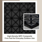 JJWOOD Stone-Look Interlocking Deck Tiles, Matte Rock Texture Outdoor Floor - Image 5