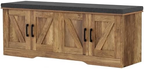 HOMSHO Farmhouse Shoe Storage Bench by HOMSHO
