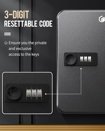 Uniclife 20-Key Steel Key Cabinet - Image 5