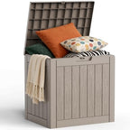 35 Gallon Outdoor Storage Box, Lockable Waterproof Deck Box by MAIUSCOLI