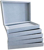 Stackable Tray Grey Velvet Premium Quality Jewelry Small Collections Organizer - Image 6