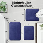 HUXMEYSON Bathroom Rugs Sets 3 Piece, Non-Slip & Quick Dry Bath Mat Set - Image 2