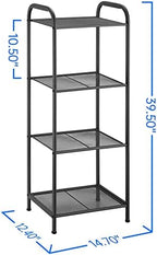 MAX Houser 4 Tier Standing Shelf Units Storage Rack, Charcoal Gray - Image 3