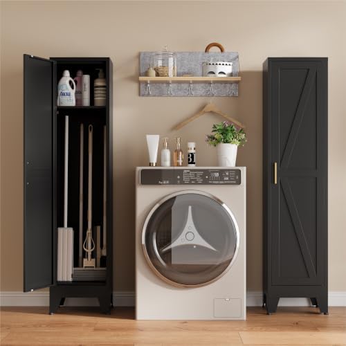 Bevivog 67" Slim Storage Cabinet, Tall Slim Pantry Cabinets - Image 2