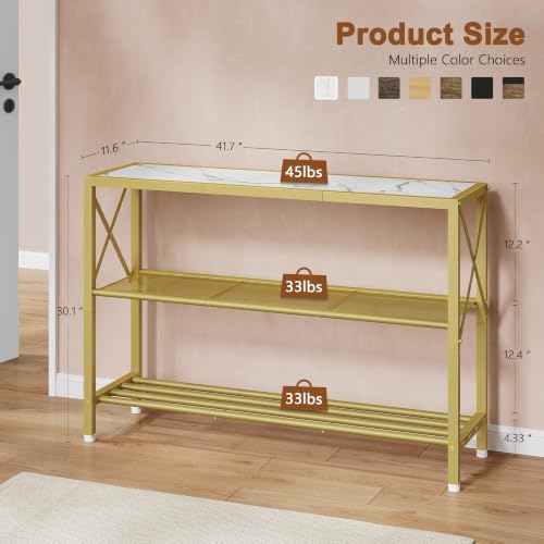 Hoctieon 3-Tier Industrial Narrow Console Table - Image 2