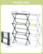 APEXCHASER 3-Tier Foldable Clothes Drying Rack, 37.6" H - Image 3
