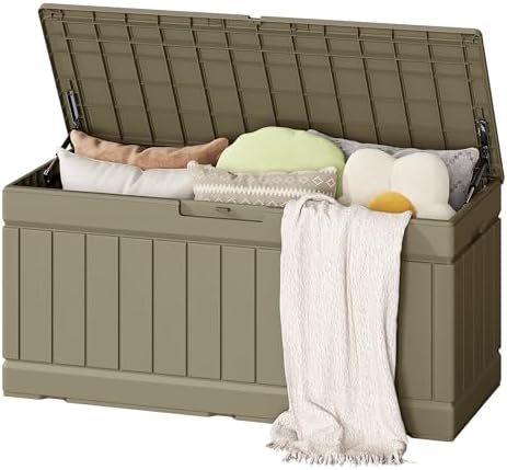 Flamaker Outdoor Storage Box 80 Gallon Resin Waterproof Deck Box by Flamaker