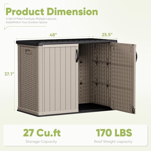 Devoko Outdoor Storage Cabinet 26 Cu Ft - Image 7