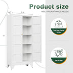 Letaya 71" H Metal Storage Cabinet - Image 2