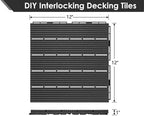 PrimeZone 108 PCS Plastic Interlocking Patio Deck Tiles Outdoor All Weather - Image 2