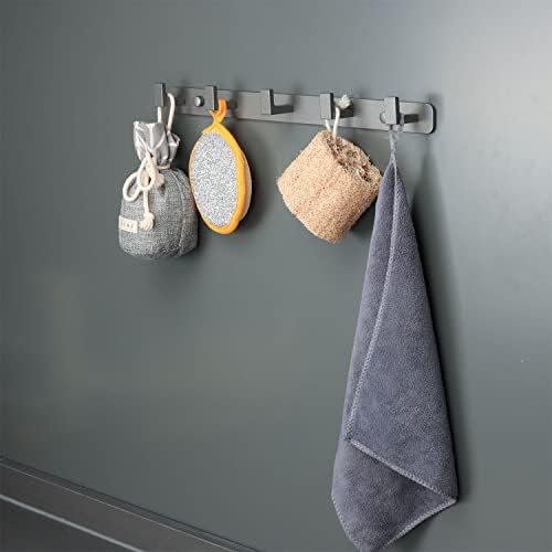 Coat Rack, Heavy Duty Stainless Steel 5 Tri Coat Hook Hanger, Wall Mounted - Image 2
