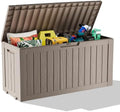 PatioZen 75 Gallon Resin Deck Box, Lockable Patio Outdoor Storage Box by OutdoorLivingPerfected