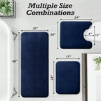 HUXMEYSON Bathroom Rugs Sets 3 Piece, Non-Slip & Quick Dry Bath Mat Set - Image 2