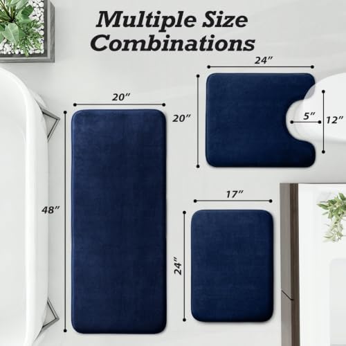 HUXMEYSON Bathroom Rugs Sets 3 Piece, Non-Slip & Quick Dry Bath Mat Set - Image 2