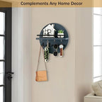 Key Holder Wall Mount with Shelf and Hooks, Mail Organizer - Image 3