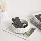 Concrete Key Bowl for Entryway Table, Ivory White - Image 5