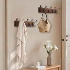 Coat Rack Wall Mount 16.8'' Rustic Hat Rack - Image 2