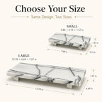 White Marble Pedestal Tray, 13.8-Inch Organizer - Image 4