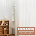 3 Tier Foldable Clothes Drying Rack, Stainless Steel 360° Rotatable Clothes - Image 4