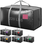 6 Pack Moving Bags with Full-Open Side Zipper, Extra Large 93L Heavy Duty by RMOHRO