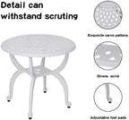 YKSY&YKSY Jardin DE Centennial Cast Aluminum Outdoor Side Table, Anti-Rust - Image 5