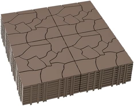 36 PCS Plastic Interlocking Deck Patio Tiles by Mapleyard