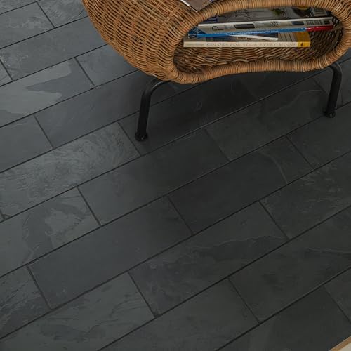 Ackland Camden Black Charcoal 4 in. x 12 in. Gauged Slate Subway Tile - Image 4
