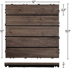 Topeakmart 12x12in Interlocking Wood Deck Tiles 11PCS Flooring - Image 5