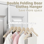 Over The Door Hanger Folding Clothes Drying Rack, Double Fold Hanging Door - Image 3