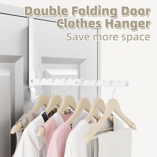 Over The Door Hanger Folding Clothes Drying Rack, Double Fold Hanging Door - Image 3