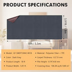 Grefinity Marine Carpet, 6 FT x 18 FT Dark Gray Indoor Outdoor Carpet - Image 2