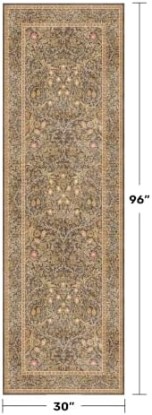 Brown 2'6" x 8' Runners for Hallways Non Slip, Long Rug Runner for Kitchen - Image 2