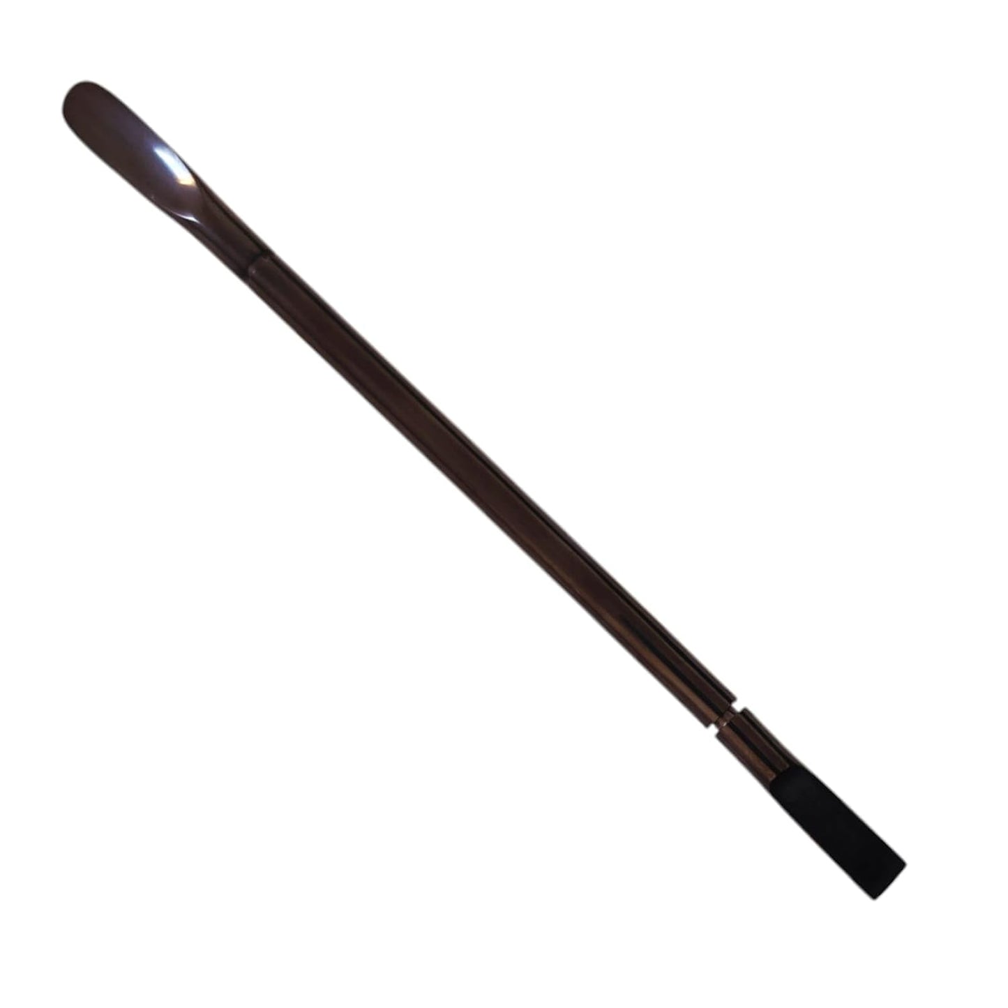 Professional Stainless Steel Cuticle Pusher, Dual-Ended, Matte Black