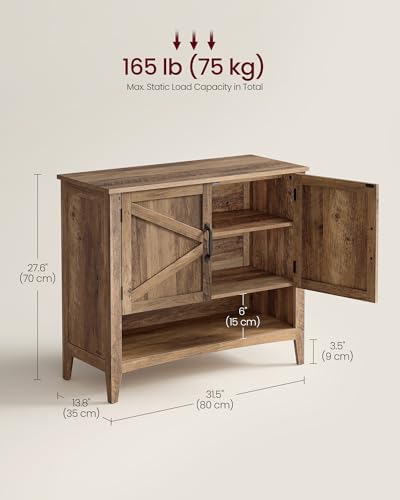 VASAGLE Shoe Storage Cabinet, 3‑Tier - Image 2