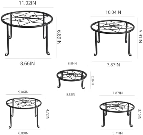 5 Pack Metal Plant Stand, Heavy Duty Plant Stands - Image 3