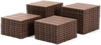 Plastic Interlocking Deck Tiles, 44 Pack Outdoor Patio Flooring, All Weather by HCIOANHomecabinetseries