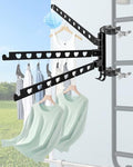 3-Arm Aluminum RV Ladder Clothes Drying Rack w/304 Stainless Steel Clamps by Unknown