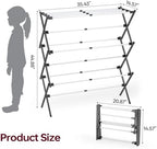 APEXCHASER Large Clothes Drying Rack, 14.57" D × 44.88" H - Image 3