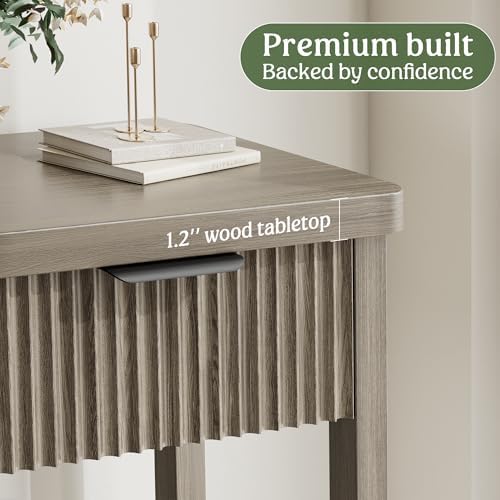 Lulive Fluted Console Table, 51 Inch Entryway Table - Image 4