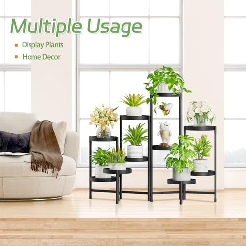 iDavosic.ly Plant Stand Indoor Outdoor, 10 Tier Metal Corner Shelf - Image 5
