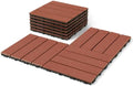 Composite Interlocking Deck Tiles Outdoor, 9 Pack by FHWTY