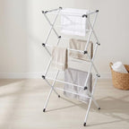 Honey-Can-Do 3-Tier Compact Clothes Drying Rack, 16 ft, No Assembly - Image 3